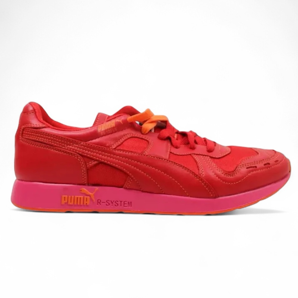 Puma RS100 Prismatron II men’s sneaker shoe red orange pink #344621 05 size 12